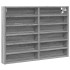 Vitrina de madera de ingeniería gris Sonoma 80x8,5x58