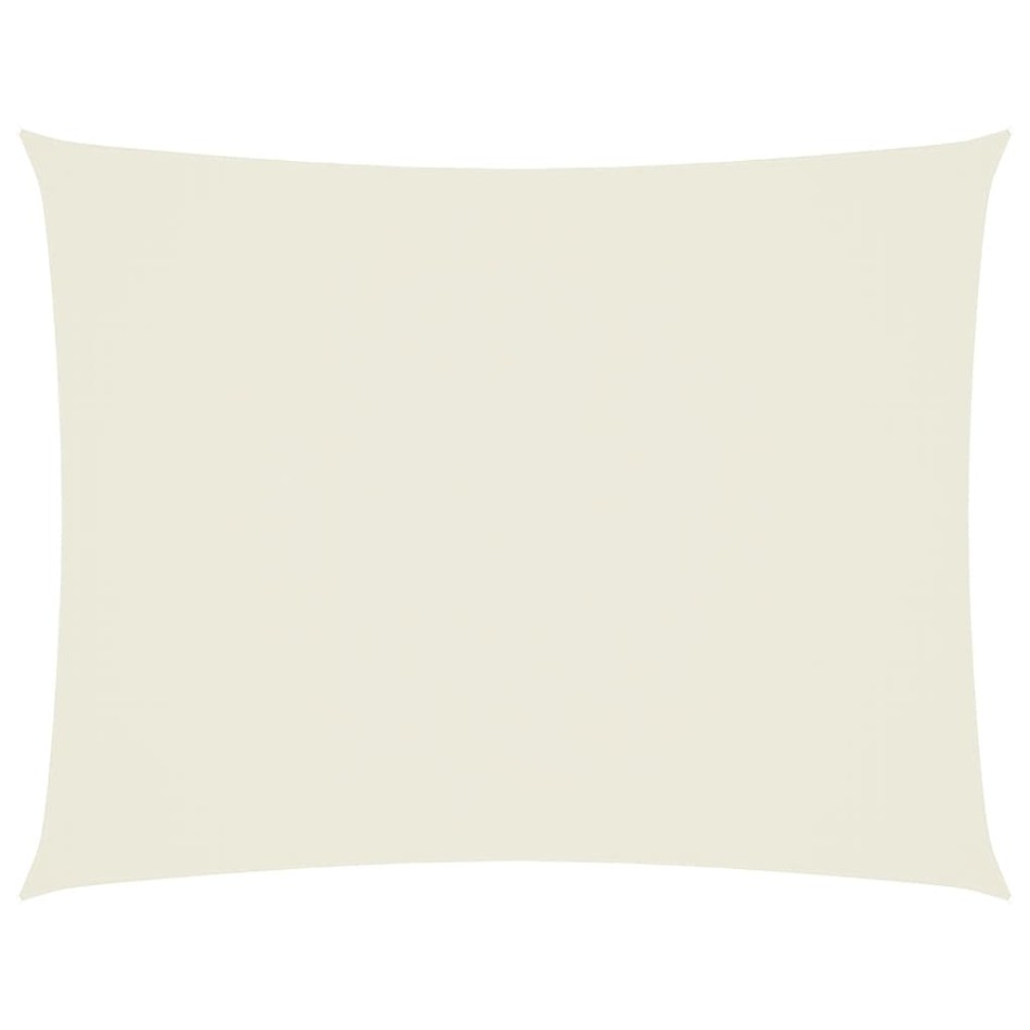 Toldo de vela rectangular tela Oxford color crema 3x4,5