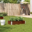 Jardinera de madera maciza de pino marrón 100x50 cm
