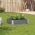 Jardinera de madera maciza de pino gris 80x60
