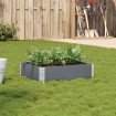Jardinera de madera maciza de pino gris 80x60 cm