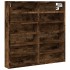 Vitrina de madera de ingeniería roble ahumado 60x8,5x58