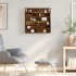 Vitrina de madera de ingeniería roble ahumado 60x8,5x58