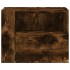 Mesita de noche de pared color roble ahumado 45x30x35