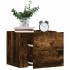 Mesita de noche de pared color roble ahumado 45x30x35