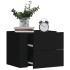 Mesita de noche de pared negra 45x30x35