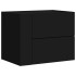 Mesita de noche de pared negra 45x30x35