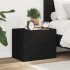 Mesita de noche de pared negra 45x30x35