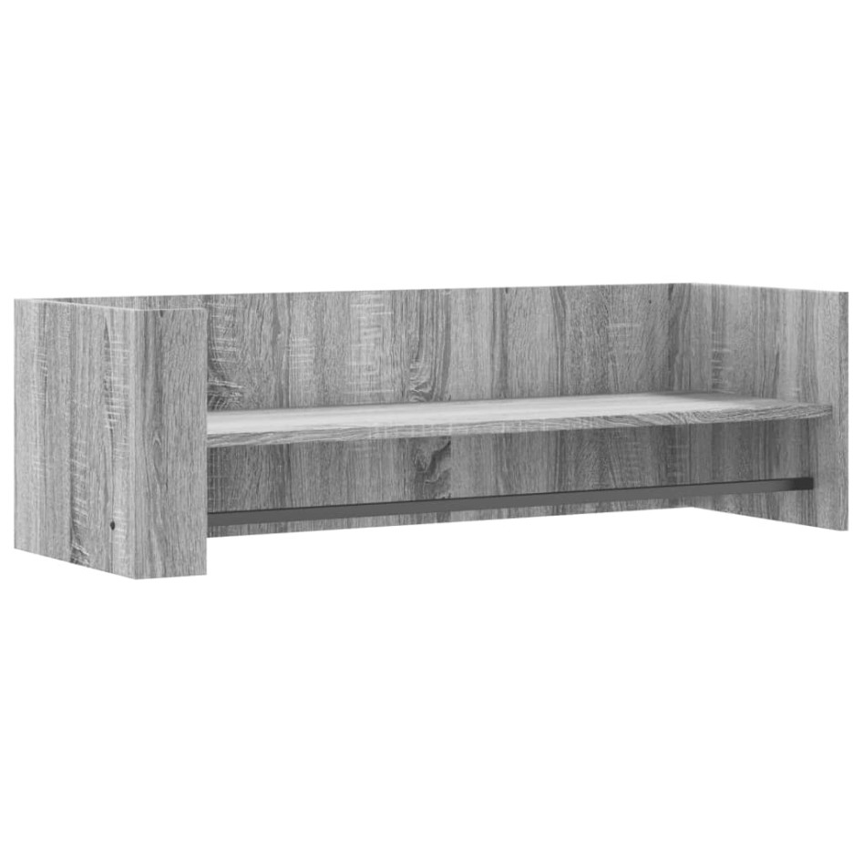 Estante de pared madera ingeniería gris Sonoma 100x35x30,5