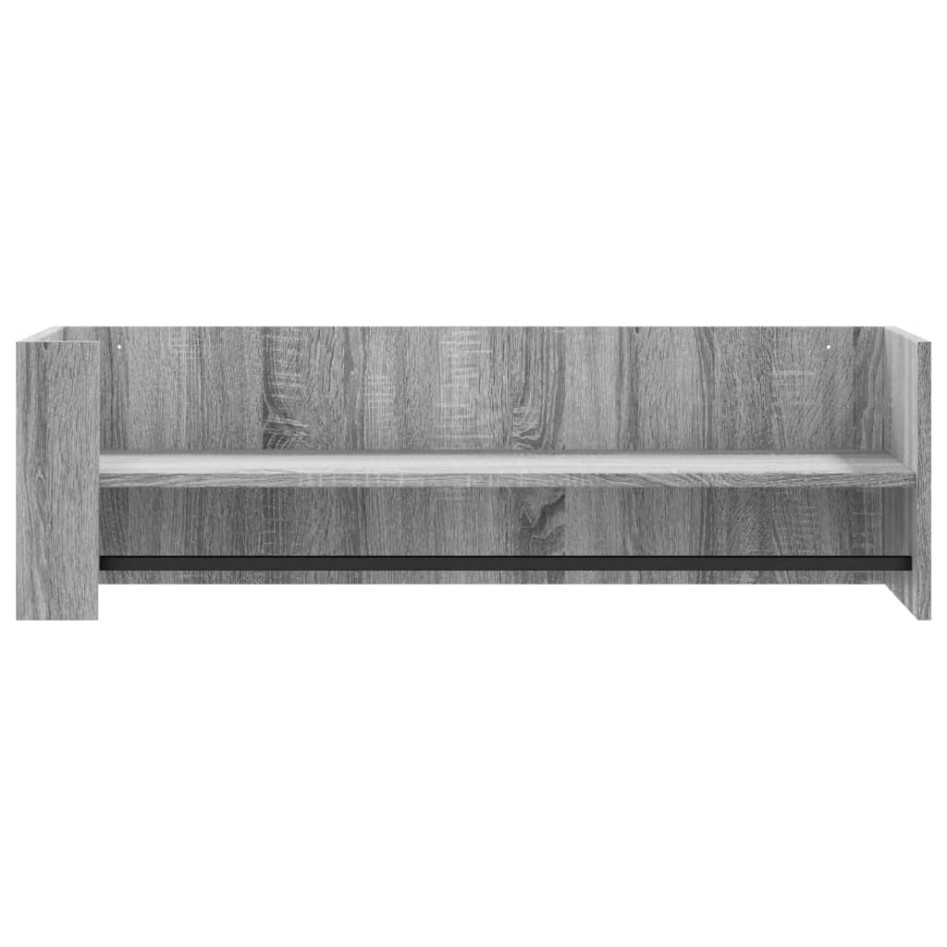 Estante de pared madera ingeniería gris Sonoma 100x35x30,5