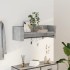 Estante de pared madera ingeniería gris hormigón 100x35x30,5