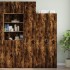 Armario de pared madera ingeniería roble ahumado 40x42,5x40