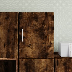 Armario de pared madera ingeniería roble ahumado 30x42,5x40