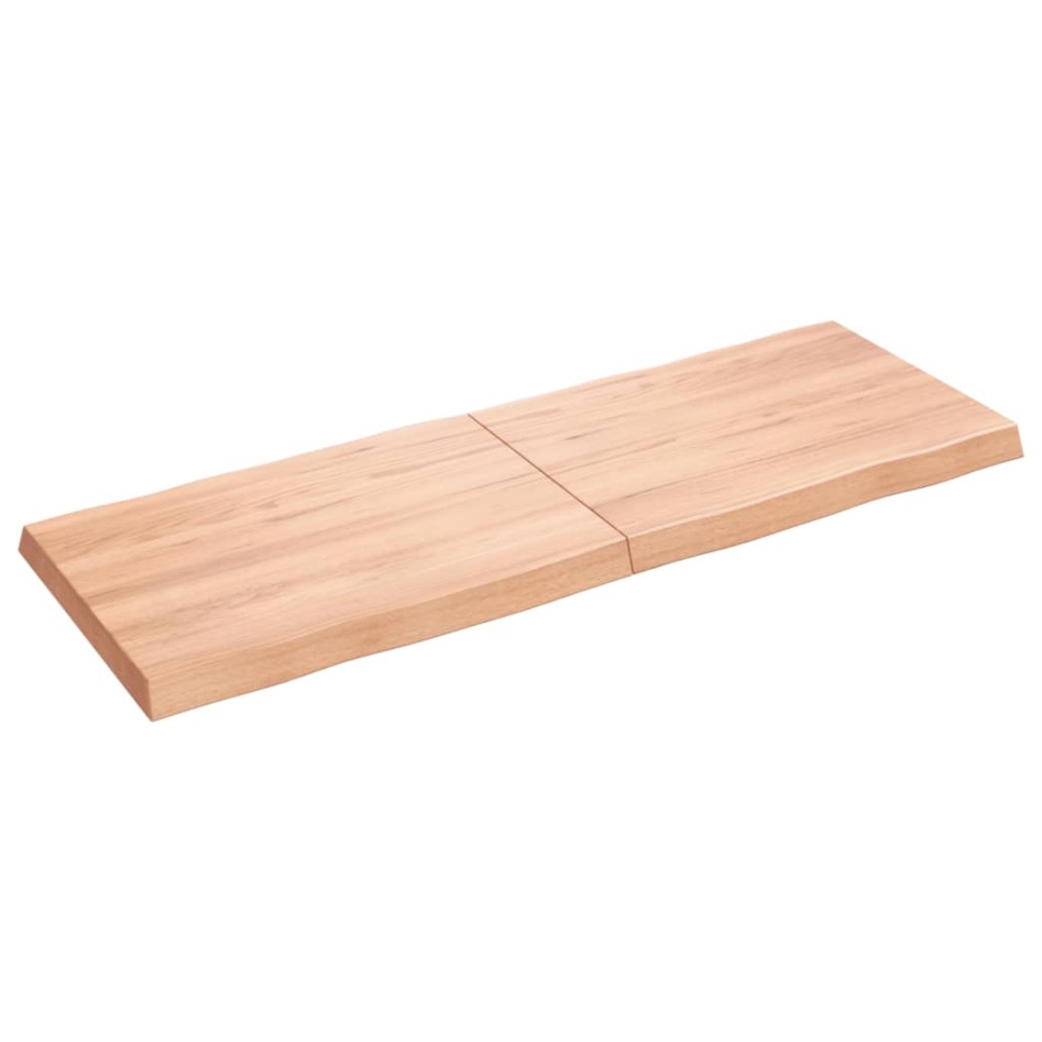 Tablero mesa madera tratada borde natural marrón