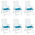 Cojines de silla de jardín 6 uds tela Oxford azul 50x50x3