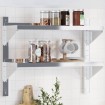 Estante de pared acero inoxidable plateado 75x23,5x60 cm