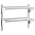 Estante de pared acero inoxidable plateado 75x23,5x60