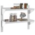Estante de pared acero inoxidable plateado 75x23,5x60