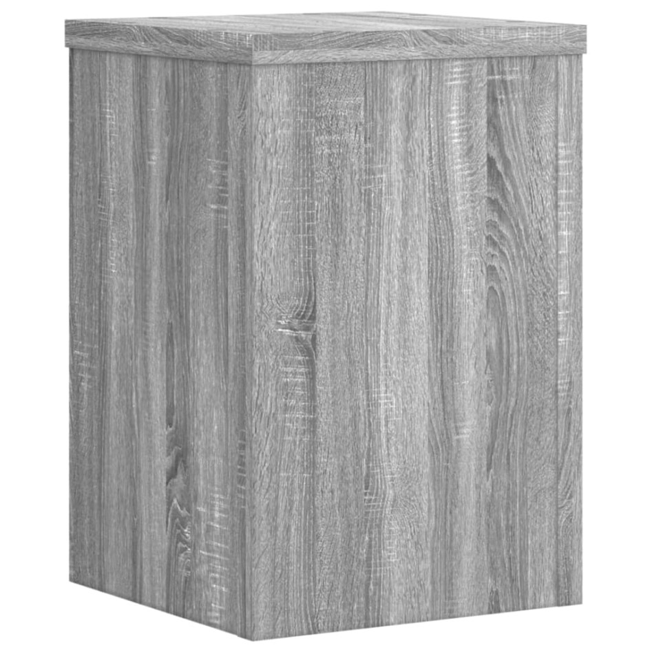 Soportes de plantas 2 uds madera gris Sonoma 25x25x35