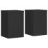 Soportes de plantas 2 uds madera ingeniería negro 25x25x35