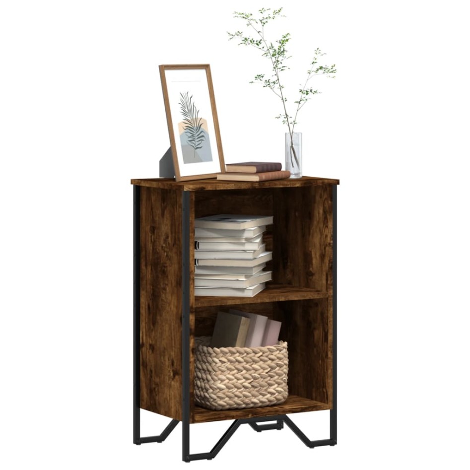 Estantería madera de ingeniería roble ahumado 50x31x74,5