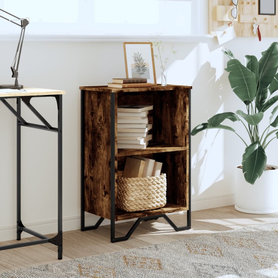 Estantería madera de ingeniería roble ahumado 50x31x74,5