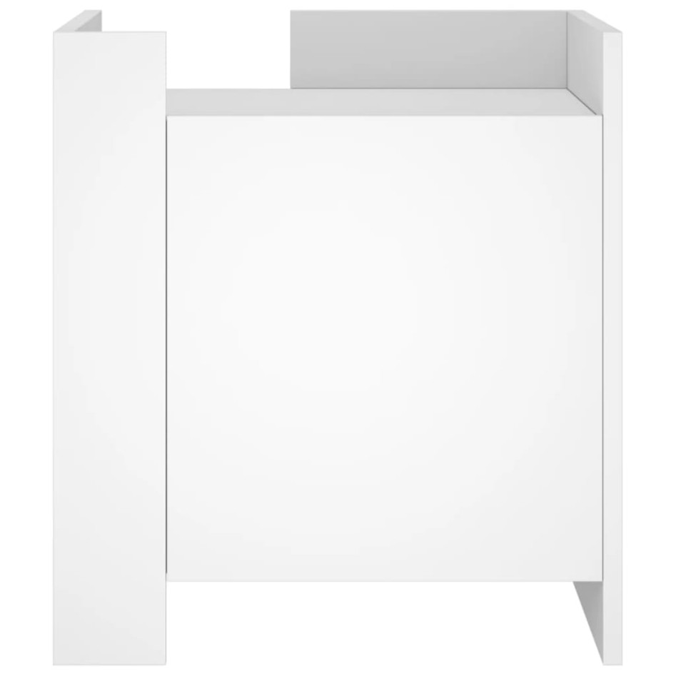 Mesita de noche madera de ingeniería blanco 45x50x50