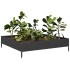 Arriate de acero negro 100x100x26