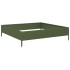 Arriate de acero verde oliva 100x100x26
