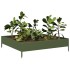 Arriate de acero verde oliva 100x100x26