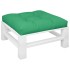Cojín para sofá de palets de tela verde 80x80x12