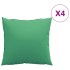 Cojines de sofá 4 unidades tela verde 50x50
