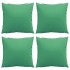 Cojines de sofá 4 unidades tela verde 50x50