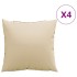 Cojines de sofá 4 unidades tela beige 50x50