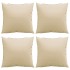 Cojines de sofá 4 unidades tela beige 50x50