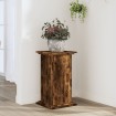 Soportes de plantas madera ingeniería roble ahumado 33x33x60 cm