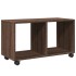 Armario con ruedas madera ingeniería marrón roble 72x33x42,5