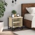 Mesita de noche madera contrachapada color roble 40x30x40