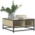 Mesa de centro madera y metal roble Sonoma 60,5x60,5x30