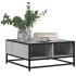 Mesa de centro madera y metal gris Sonoma 60,5x60,5x30