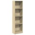 Estantería de madera de ingeniería roble Sonoma 40x24x143