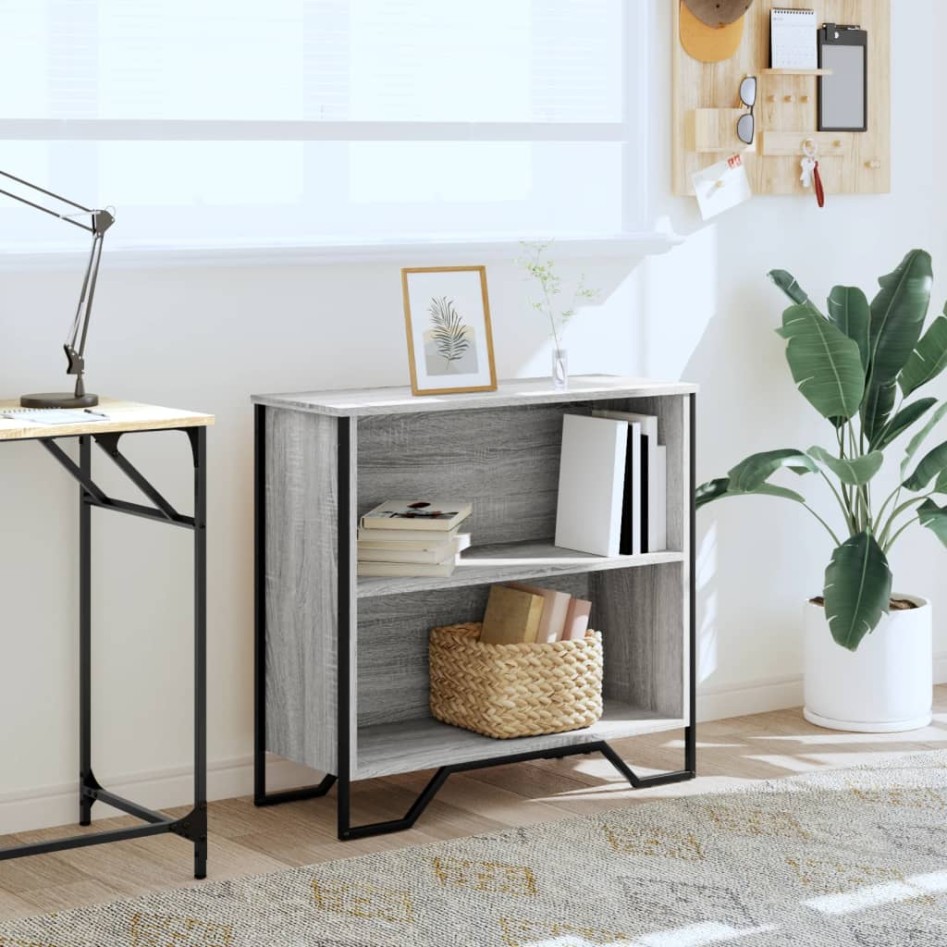 Estantería madera de ingeniería gris Sonoma 80x31x74,5