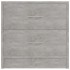 Mesita de noche madera contrachapada gris hormigón 40x30x40