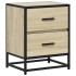 Mesita de noche madera de ingeniería roble Sonoma 40x31x50