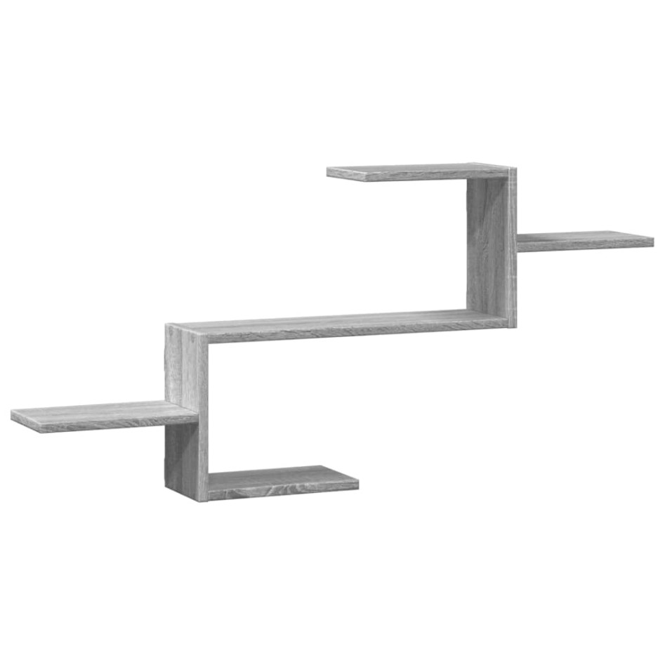 Estante de pared madera ingeniería gris Sonoma 104x15x49