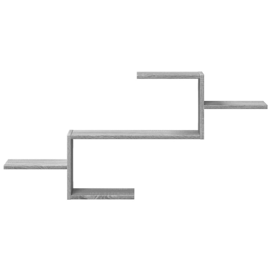 Estante de pared madera ingeniería gris Sonoma 104x15x49