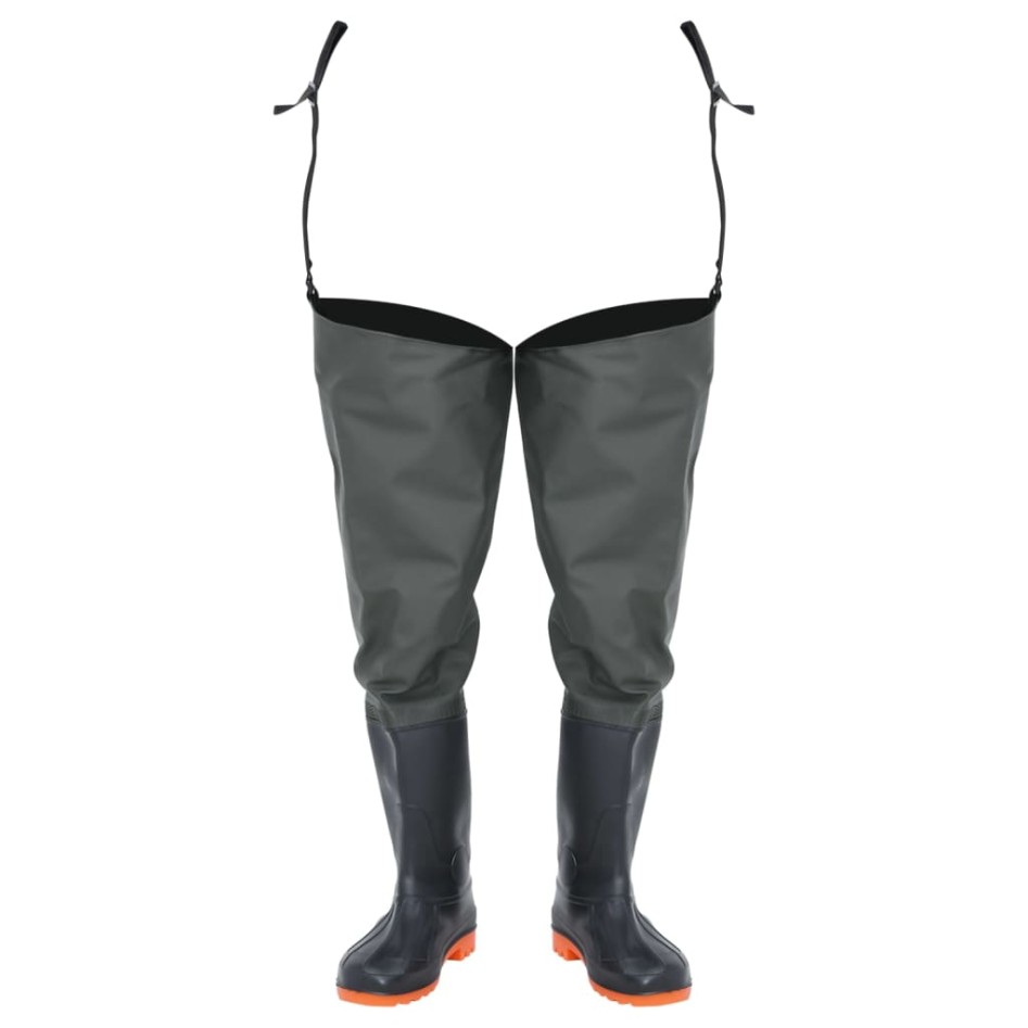Botas altas de agua de pesca verde oscuro talla