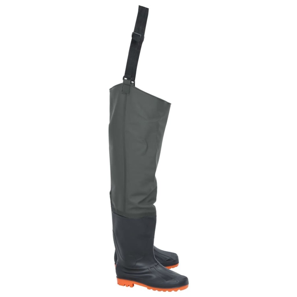 Botas altas de agua de pesca verde oscuro talla