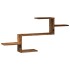 Estante de pared madera de ingeniería envejecida 104x15x49