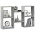 Estantería de pared madera ingeniería gris hormigón 96x18x60
